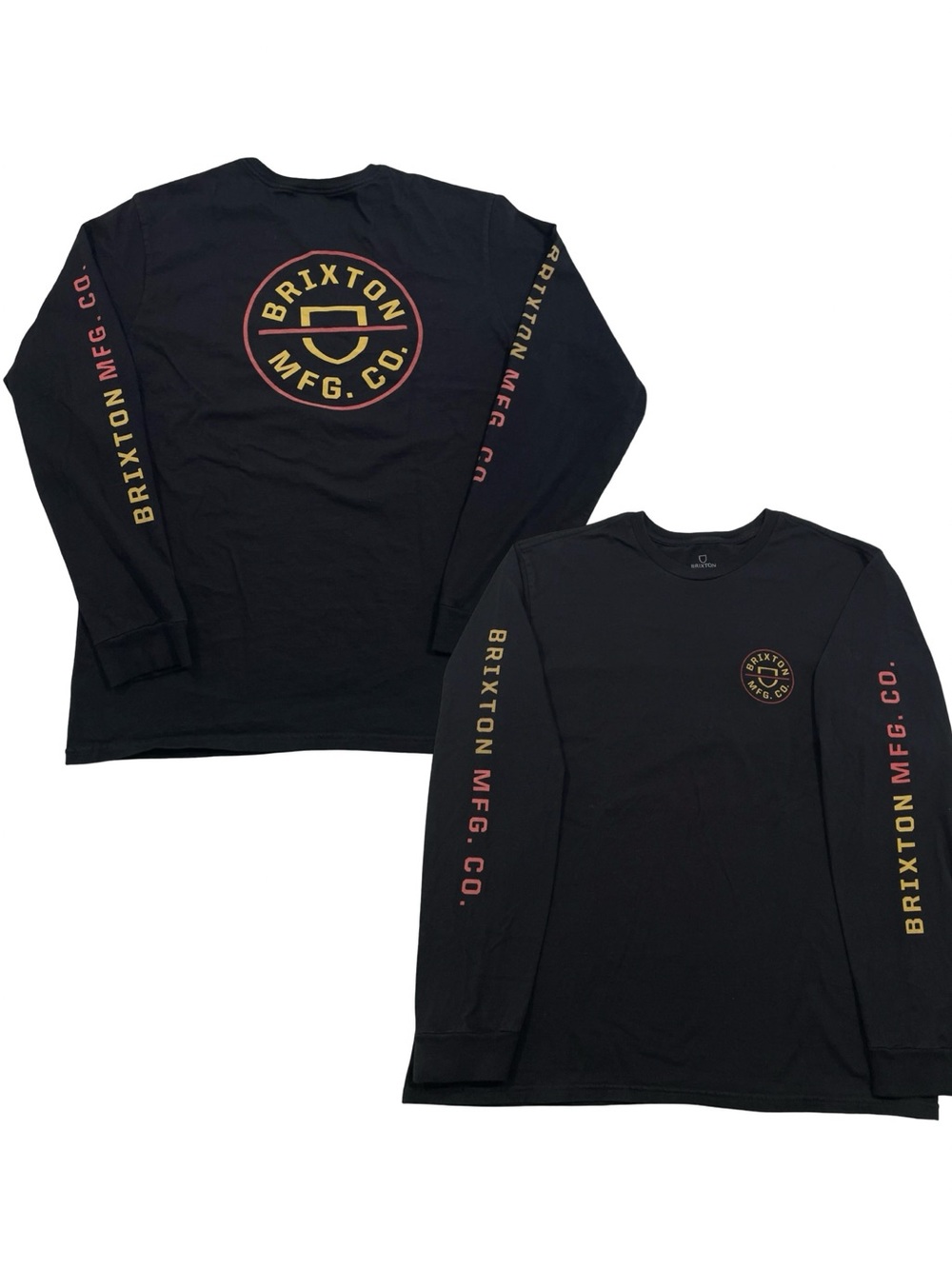 Brixton Crest Size L Black Long Sleeve Shirt (Retail $37)